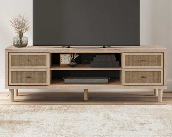 72" Wood TV Stand Two-Tone
