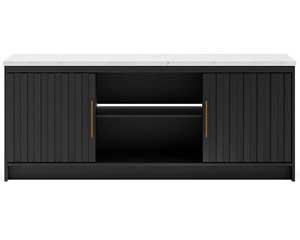 63" TV Stand Black & White
