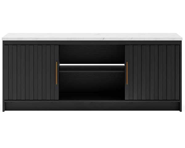63" TV Stand Black & White