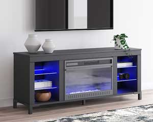 Electric Fireplace TV Stand Black Lawrence, KS