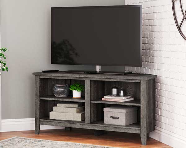 48" Corner TV Stand Grey