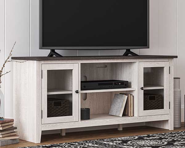 60" Wood Modern Farmhouse TV Stand Two-Tone