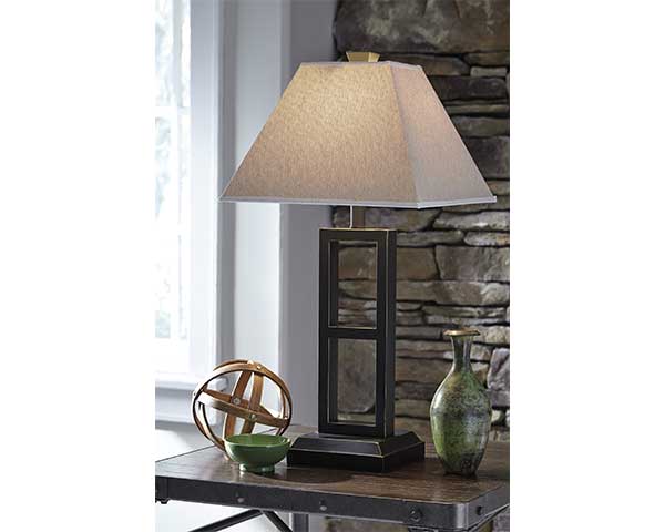 Table Lamp With Center Cutouts