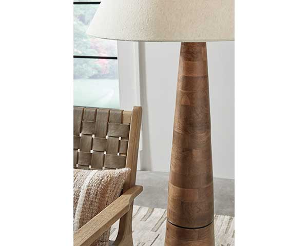 Brown Wood Floor Lamp second view