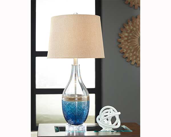 Lamp For Living Room Glass Blue-Clear