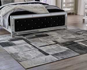 Rug 5' X 8' Black-Cream-Gray
