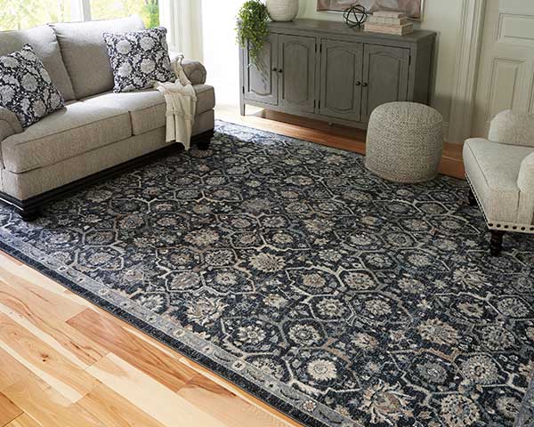 Rug 8' X 10' Blue-Cream-Brown