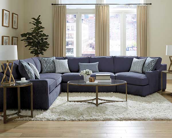 Navy Sectional 3 Piece