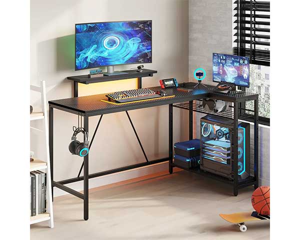 L-Shaped Gaming Desk second view