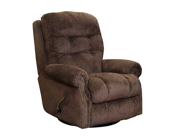 Swivel-Glider Recliner Chair In Chocolate