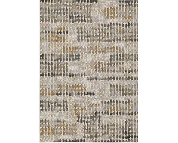 Abstract Area Rug In Silver