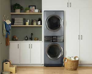Grey Laundry Center 4.5' Washer & 8' Dryer