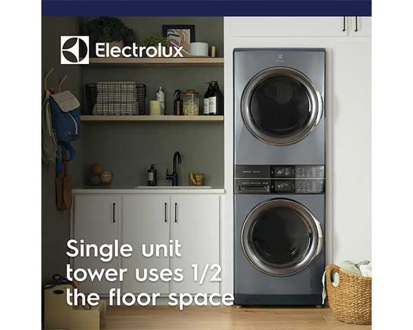 White Laundry Center With Washer 4.5' & Dryer 8' second view