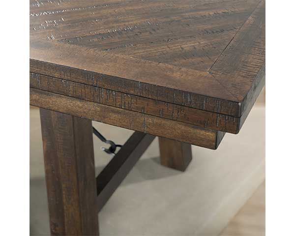 Dining Table With 4 Chairs & Bench Brown second view