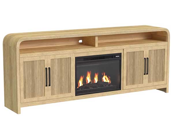 70" TV Stand Natural second view