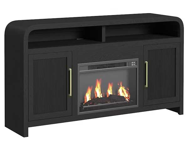 82" TV Stand Black second view