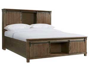 Storage Bed King Dark Brown