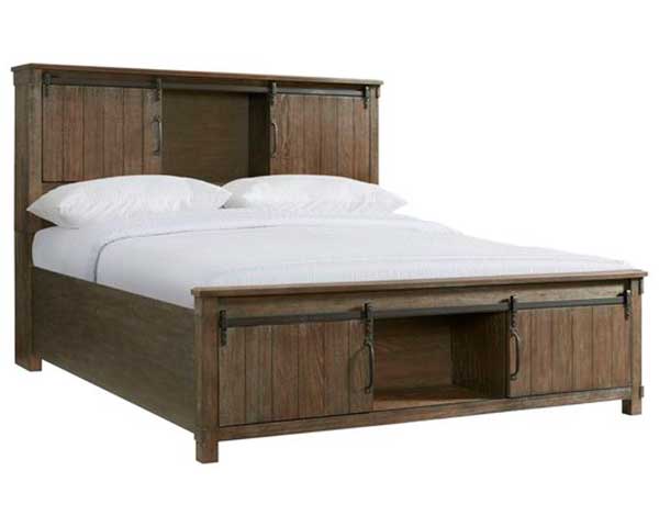 Storage Bed King Dark Brown