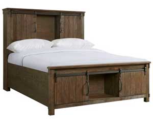Storage Bed Queen Dark Brown