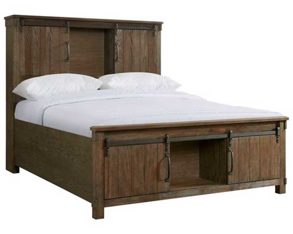 Storage Bed Queen Dark Brown