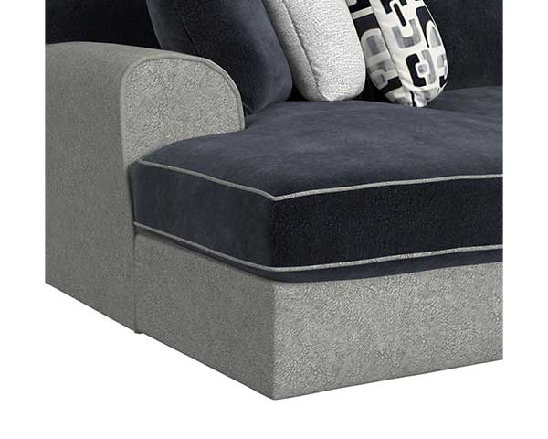 3 Piece Sectional Sofa Ebony second view