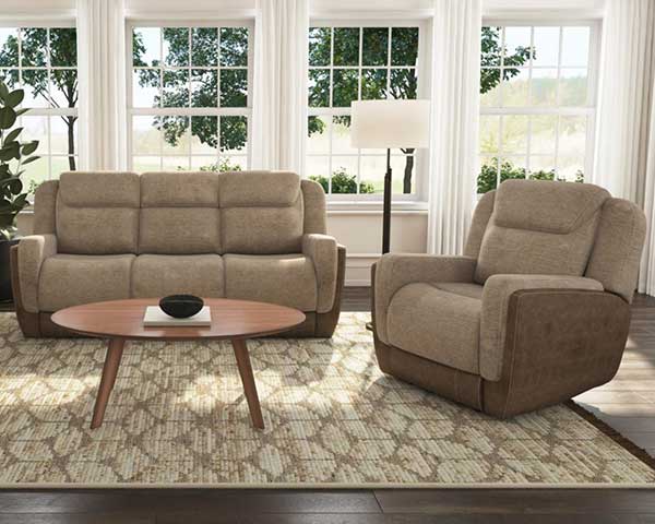 Recliner Glider Beige