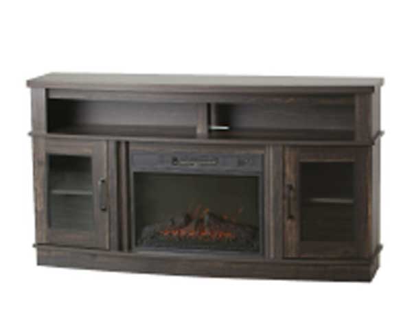 Brown 60" Fireplace TV Stand