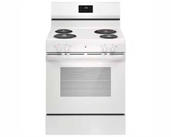 Electric Range With Coils White