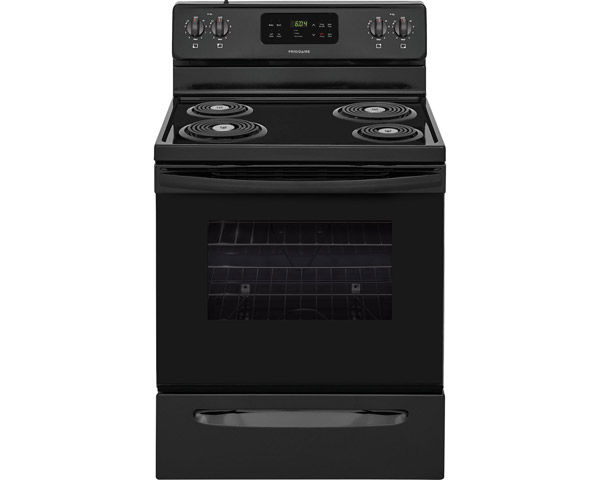 Black 30" Electric Range Stove With Coil Top, Self Clean FFEF3016VB