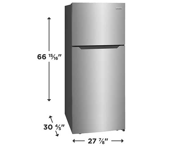 18' Stainless Refrigerator With Top Freezer second view