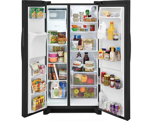 25.6' Black Side-By-Side Refrigerator second view