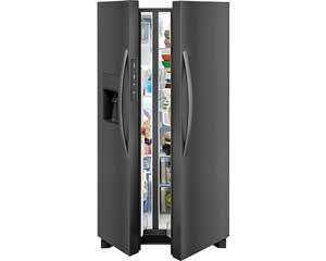 26' Black Stainless Steel Side-By-Side Refrigerator