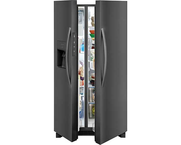 26' Black Stainless Steel Side-By-Side Refrigerator