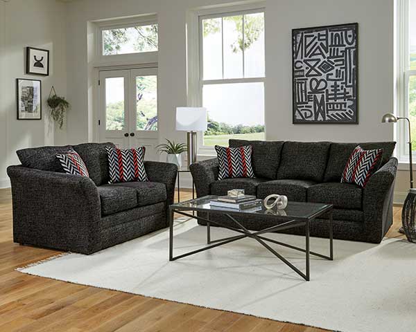 Pepper-Colored Sofa Set For Living Room