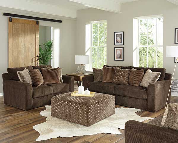 Sofa With Chair Set Brown