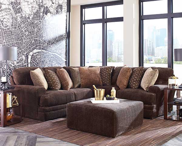 3 Piece Sectional Chocolate