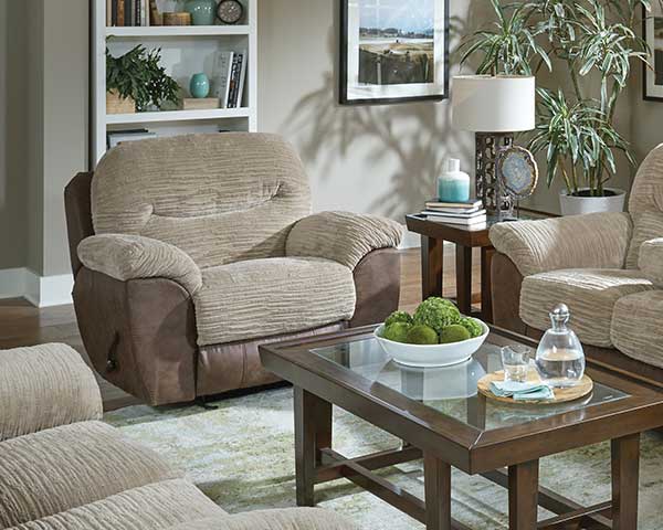 Brown Tan Rocker Recliner