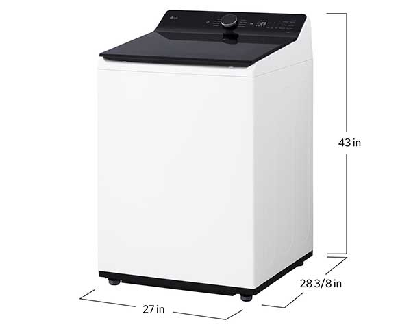 Washer Top Load HE 5.3' White second view