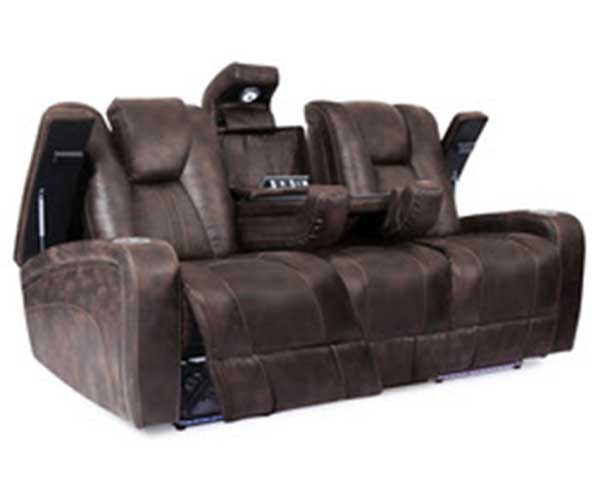 Sofa That Reclines Dark Brown second view