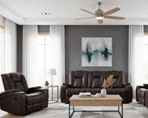 rent to own Sofa That Reclines Dark Brown in Lawrence, KS