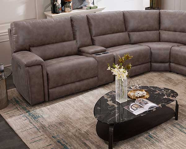 6 Piece Reclining Sofa Sectional second view