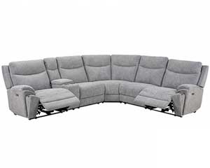 rent to own Reclining Sectional 6 Piece Grey in Lawrence, KS