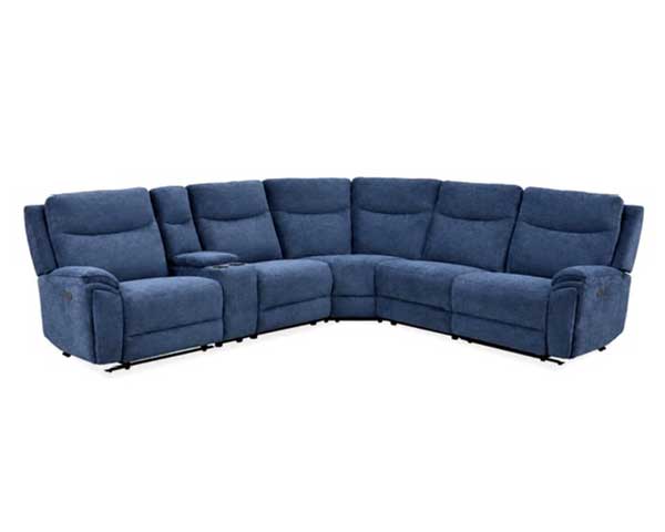 Power Reclining Sectional 6 Piece Indigo second view
