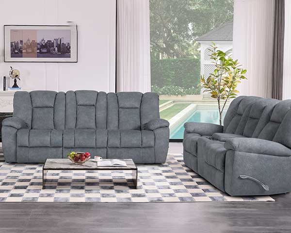 Sofa Reclining Gliding Dimple Pebble