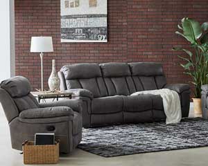 rent to own Sofa That Reclines Cayman Gunmetal in Lawrence, KS