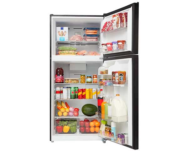 18' Black Refrigerator With Glass Shelves second view