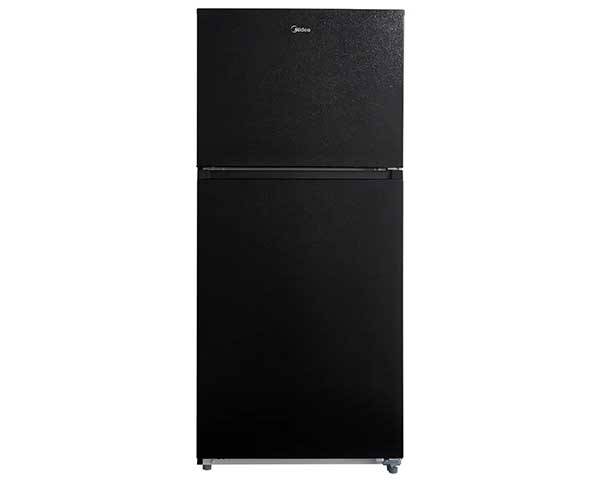 18' Black Refrigerator With Glass Shelves