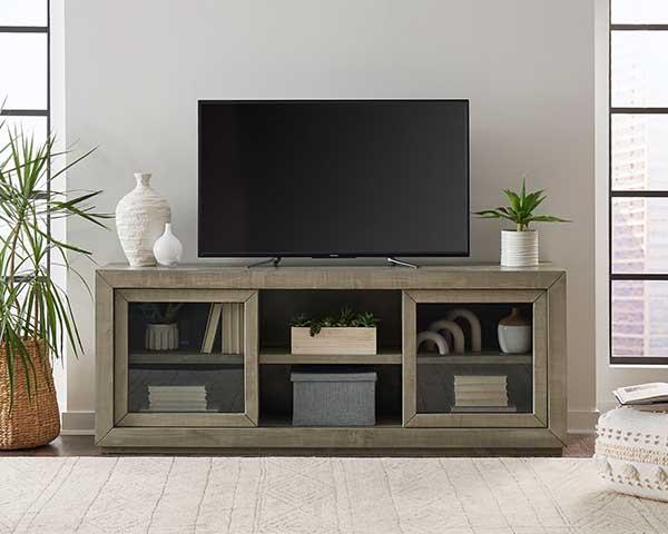 TV Stand 82" Wood & Stone