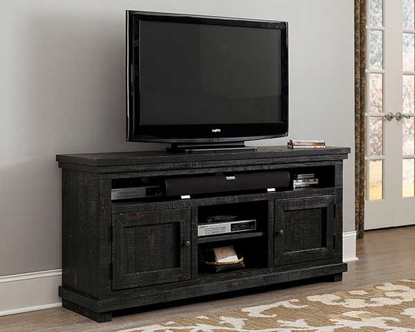 TV Stand 64" Wood Black