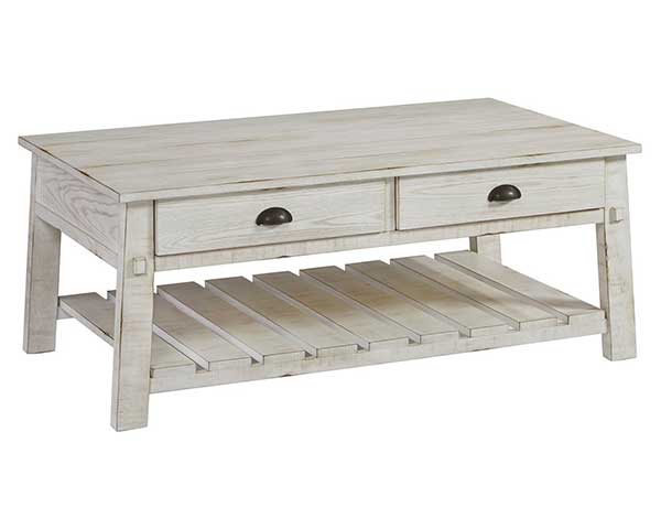 Rustic Coffee Table & End Table Wood Cream